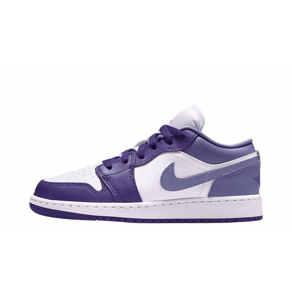 Big Kid's Jordan 1 Low Court Purple/Dusty Amethyst (553560 551) - 4.5