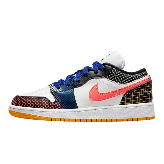 Big Kid's Jordan 1 Low MMD BG White/Bright Mango-Black (DH7547 100) - 4.5
