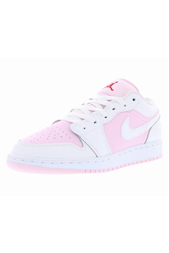 Nike Air Jordan 1 Low GS Girls Shoes Size 6, Color: Pink Foam/White/Fire Red