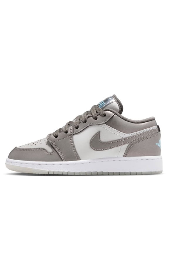 Big Kid's Jordan 1 Low SE Flat Pewter/Blue Chill (HV4398 014) - 5.5