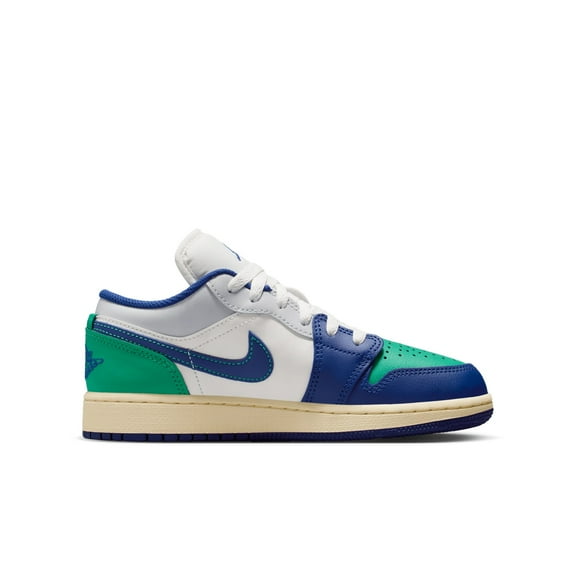 Big Kid's Jordan 1 Low Sail/Deep Royal Blue (553560 147) - 6