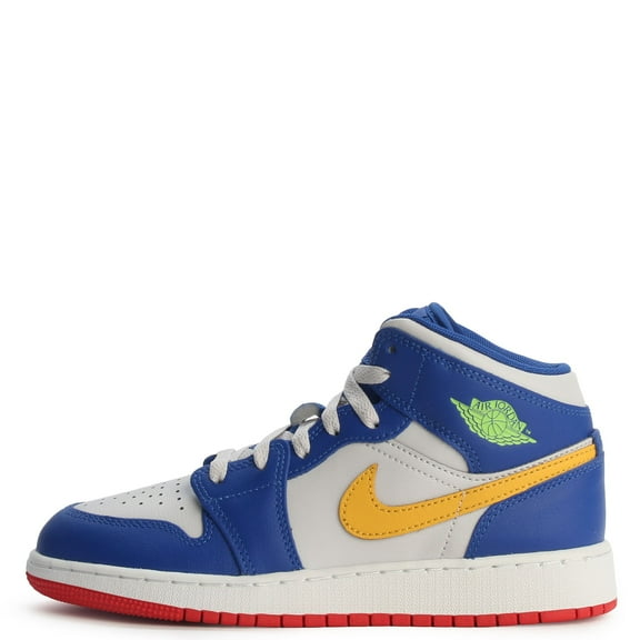 Big Kid's Jordan 1 Mid BG Racer Blue/Speed Red-Gold (IM6562 445) - 4