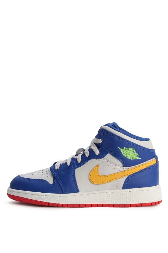 Big Kid's Jordan 1 Mid BG Racer Blue/Speed Red-Gold (IM6562 445) - 4