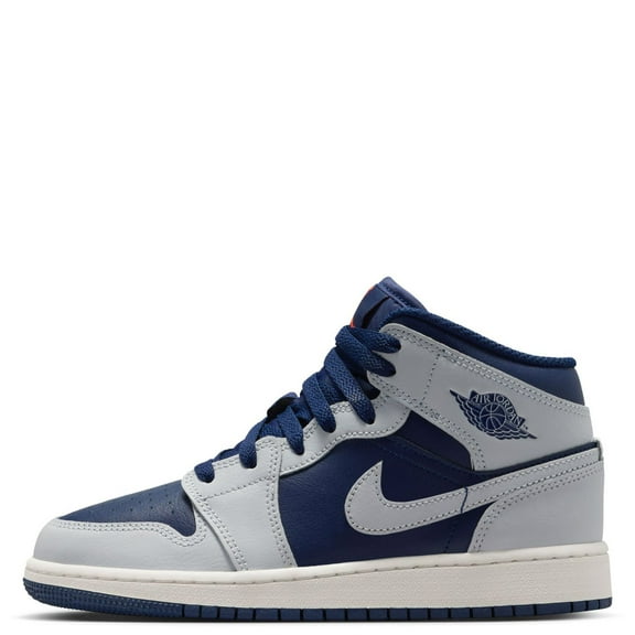 Big Kid's Jordan 1 Mid Blue Void/Pure Platinum (DQ8423 403) - 6.5