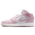 thumbnail image 1 of Big Kid's Jordan 1 Mid Pink Foam/White-Fire Red (DQ8423 608) - 4.5, 1 of 1