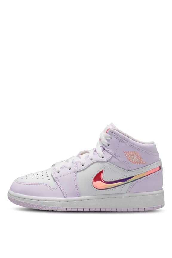 Big Kid's Jordan 1 Mid SE Barely Grape/Atomic Pink-White (IM4419 500) - 5.5