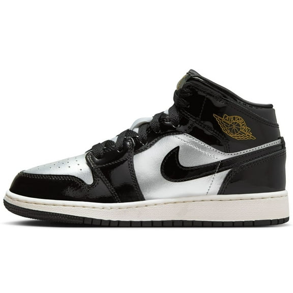 Big Kid's Jordan 1 Mid SE Black/Metallic Gold (FZ3938 001) - 6
