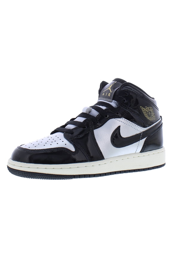 Big Kid's Jordan 1 Mid SE Black/Metallic Gold (FZ3938 001) - 6