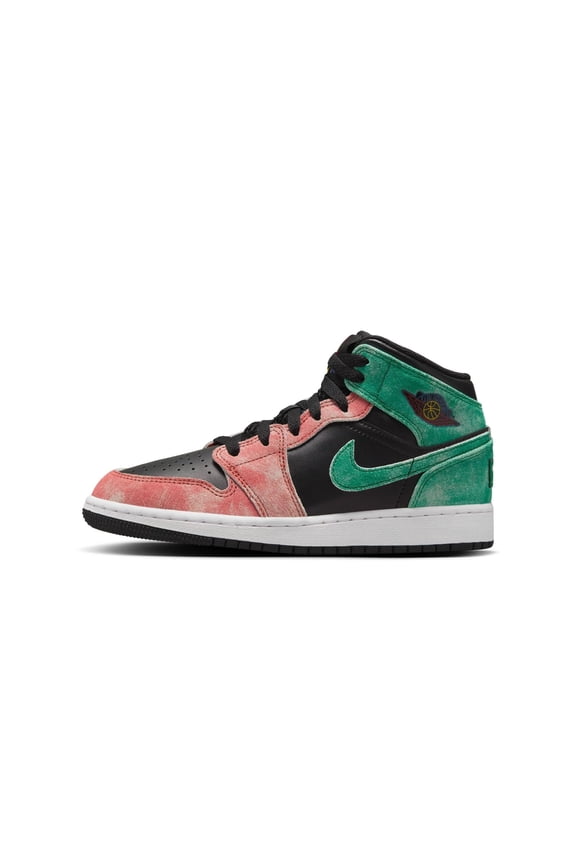 Big Kid's Jordan 1 Mid SE "MJ's Playground" Blk/Grn-Dune Rd (FQ1292 003) - 6.5
