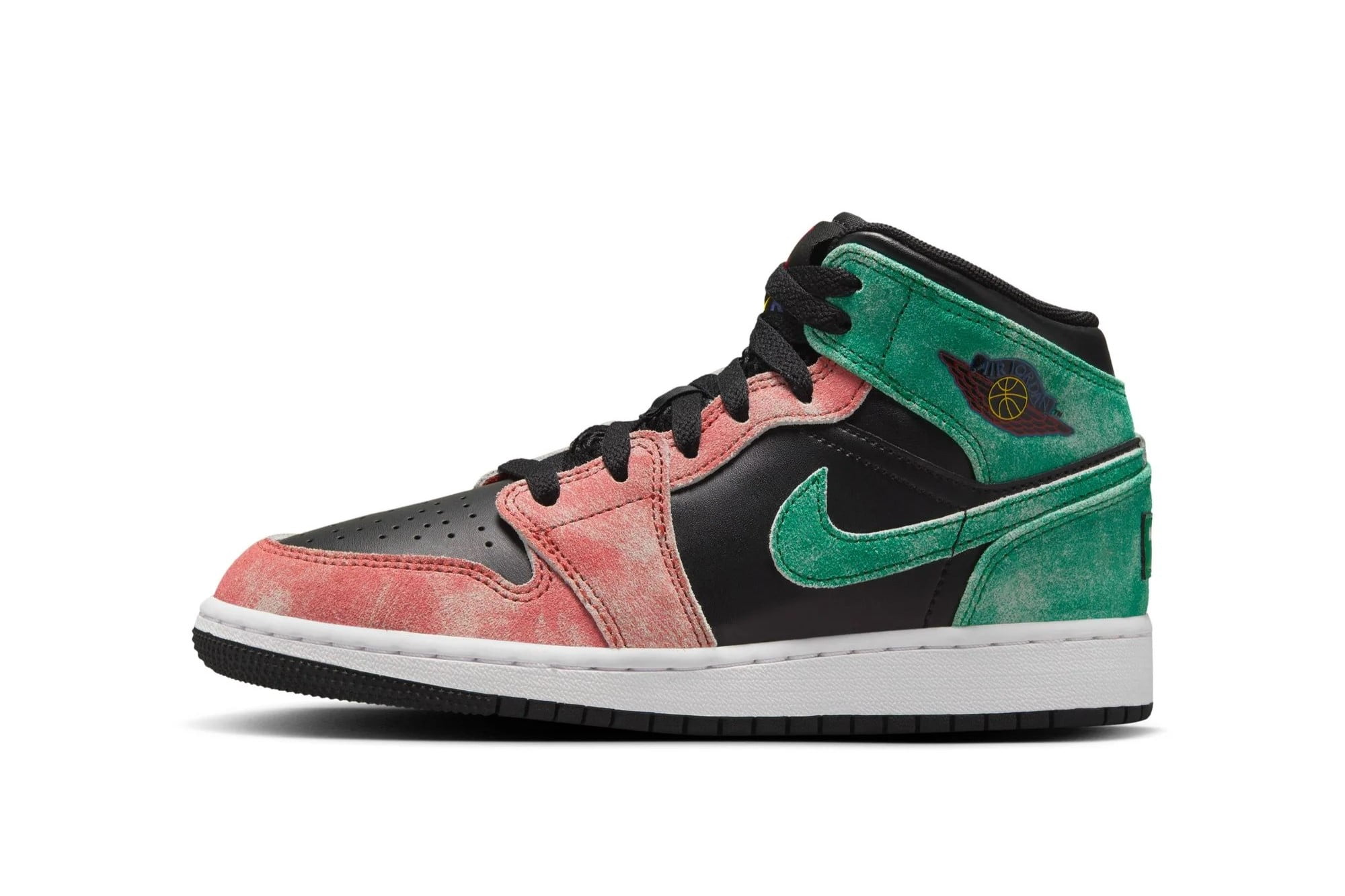 Big Kid's Jordan 1 Mid SE "MJ's Playground" Blk/Grn-Dune Rd (FQ1292 003) - 6