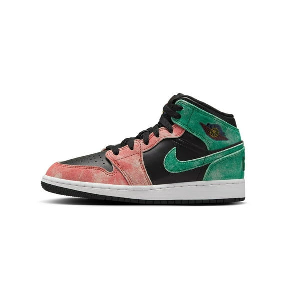 Big Kid's Jordan 1 Mid SE "MJ's Playground" Blk/Grn-Dune Rd (FQ1292 003) - 7