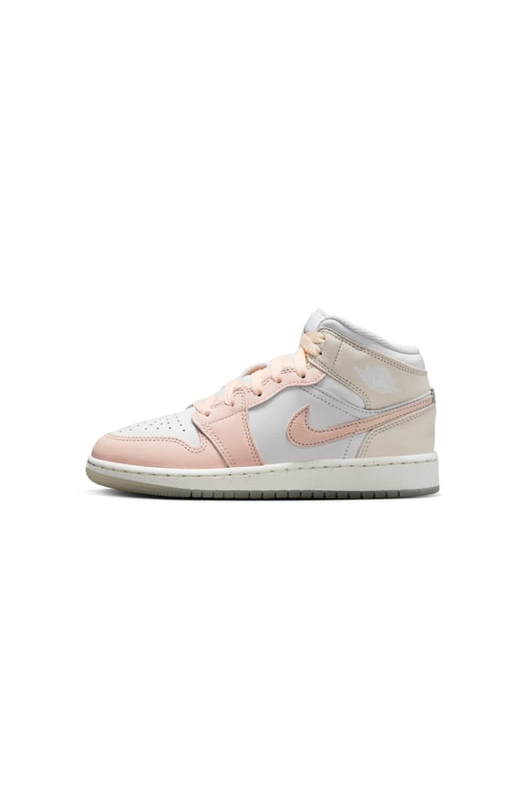 Big Kid's Jordan 1 Mid SE Sail/Guava Ice-Sea Glass (HJ5940 100) - 5.5
