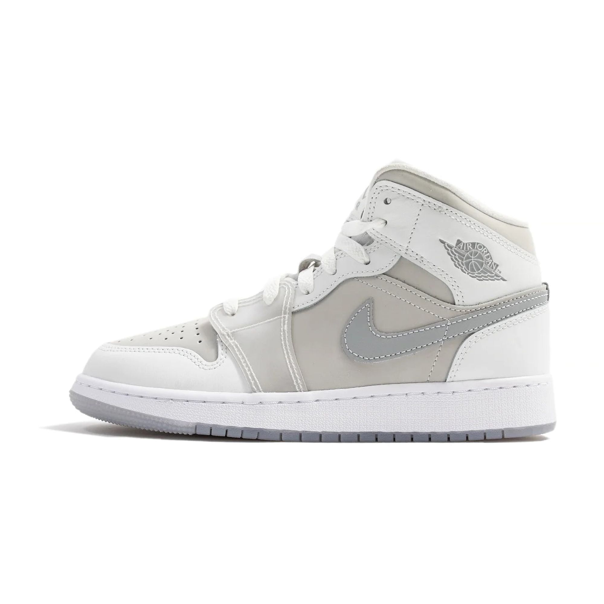 Big Kid's Jordan 1 Mid SE Summit White/Metallic Silver (HQ3600 121
