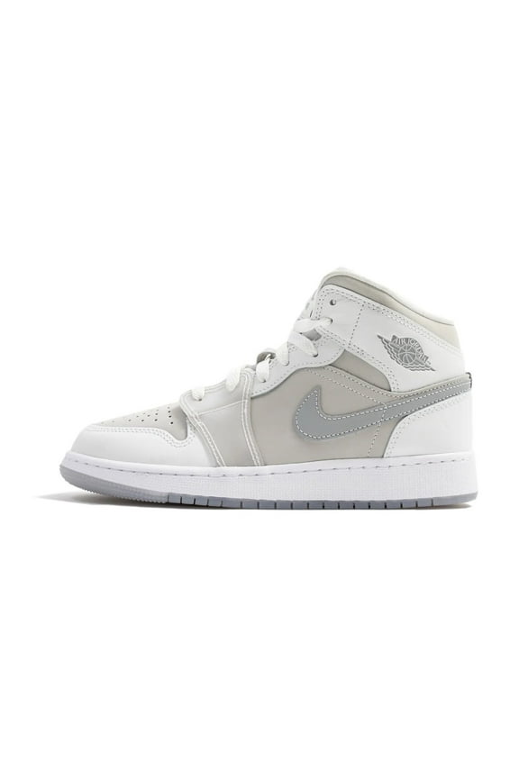 Big Kid's Jordan 1 Mid SE Summit White/Metallic Silver (HQ3600 121) - 6.5