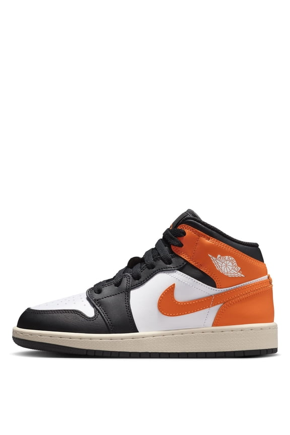 Big Kid's Jordan 1 Mid Starfish/Black-White-Sail (DQ8423 801) - 4