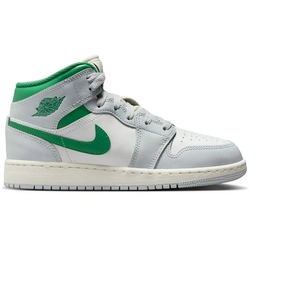 Big Kid's Jordan 1 Mid Summit White/Pine Green (DQ8423 142) - 5