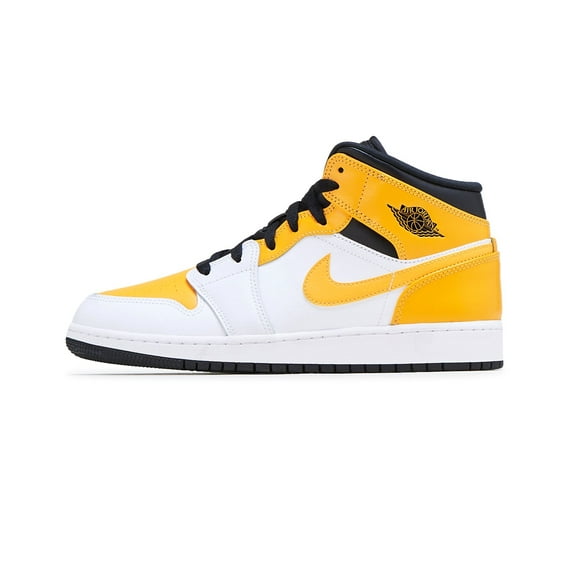 Big Kid's Jordan 1 Mid "University Gold" Wht/Univ Gold-Blk (554725 170) - 6