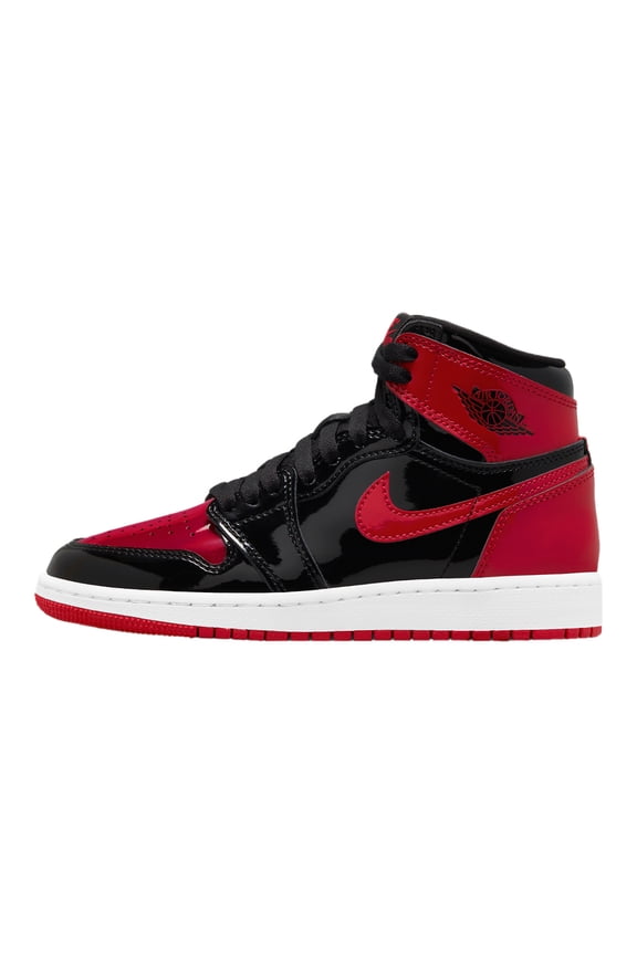 Big Kid's Jordan 1 Retro High OG "Patent Bred" Blk/Varsity Red-Wht (575441 063) - 6