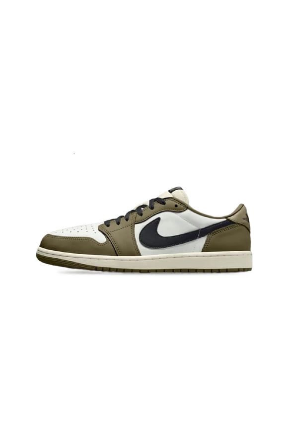 Nike Jordan 1 Retro Low OG Medium Olive / Sail - Black  HQ6999-200 Grade-School Size 5