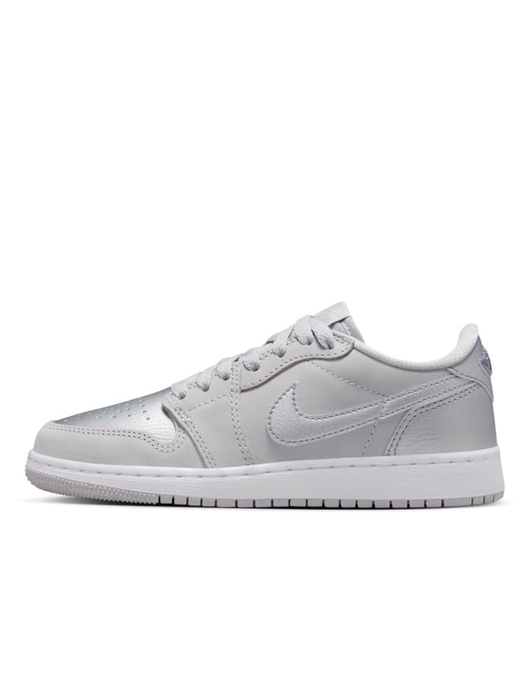Big Kid's Jordan 1 Retro Low OG Neutral Grey/Metallic Slver (CZ0858 002) - 6