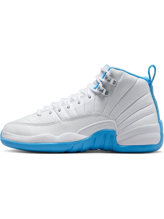 12 Retro Melo (2025) (GS) (White/University Blue/Metallic Silver) - Size 4.5