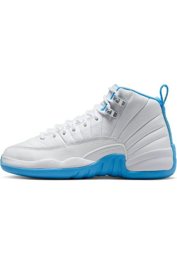 12 Retro Melo (2025) (GS) (White/University Blue/Metallic Silver) - Size 6