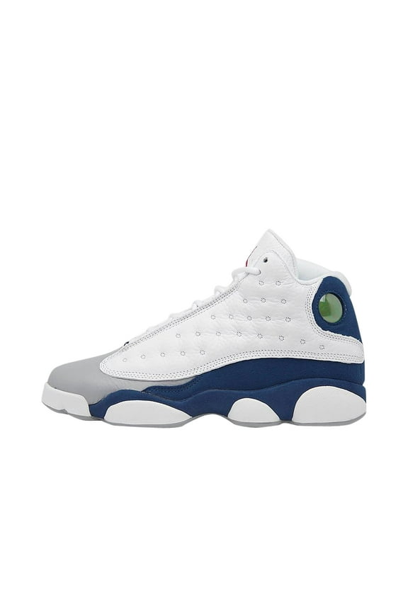 Jordan 13 Retro (GS), White/French Blue/Light Steel Grey/Fire Red, 5 Big Kid