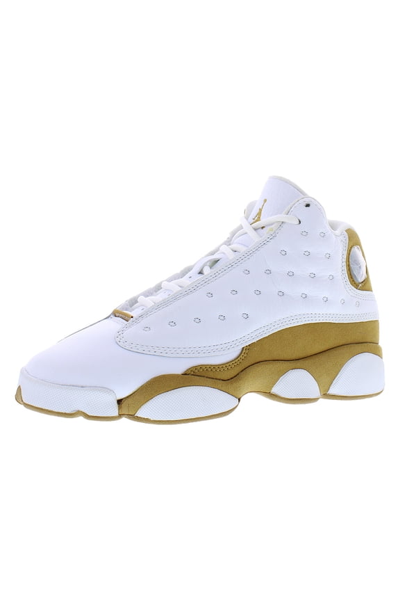 Air Jordan 13 Retro Leather GS Boys Shoes Size 6.5, Color: White/Wheat