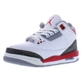 thumbnail image 1 of Nike Air Jordan 3 Retro GS Boys Shoes Size 3.5, Color: White/Fire Red/Black, 1 of 3