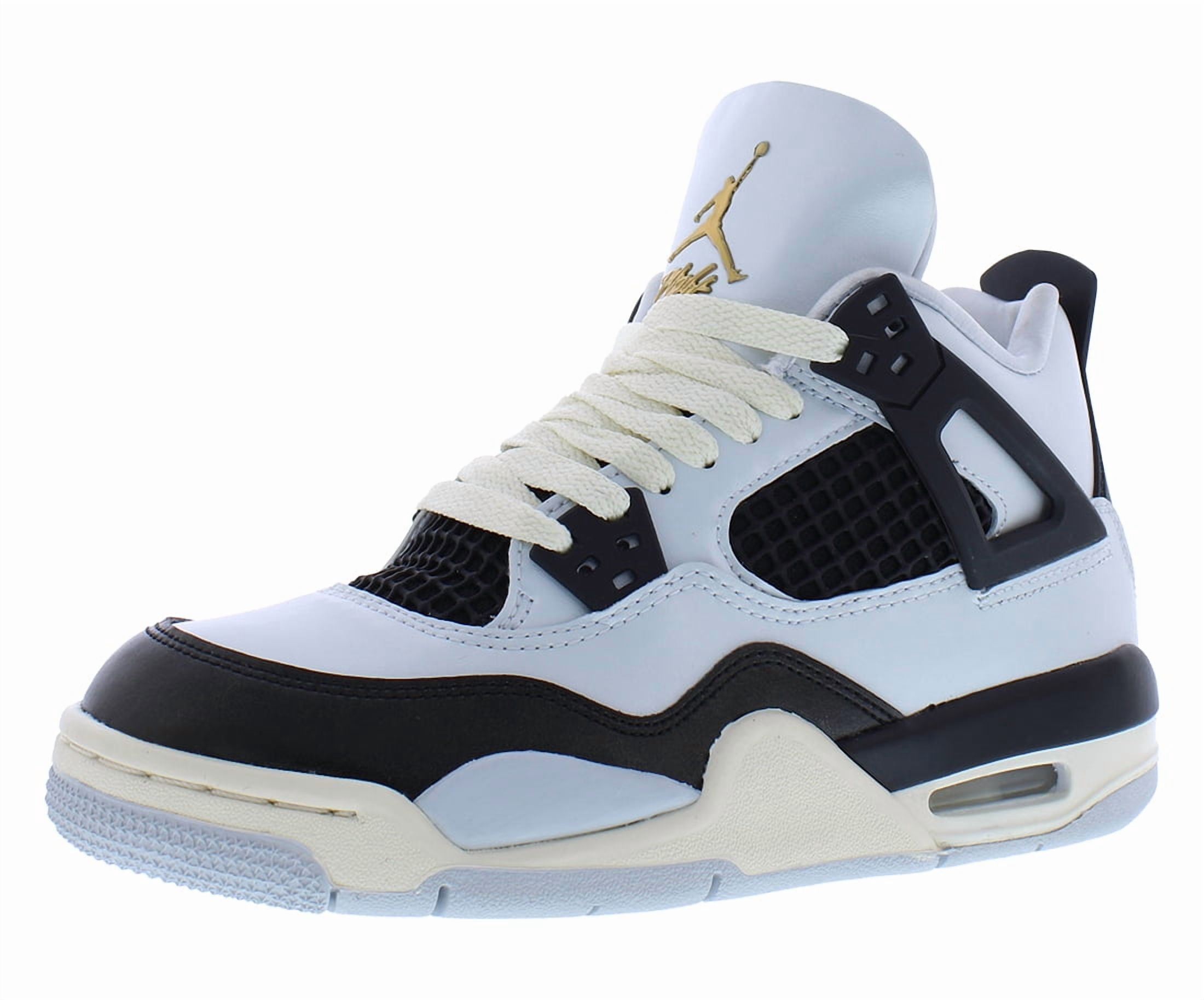 Big Kid's Jordan 4 Retro Pure Platinum/Metallic Gold (FZ8585 070) - 5.5