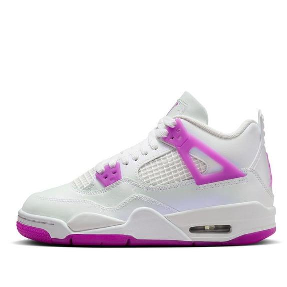 Big Kid's Jordan 4 Retro White/Hyper Violet (FQ1314 151) - 5.5