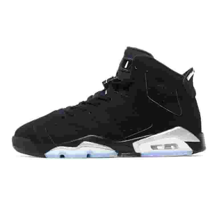 スニーカー Nike Air Jordan 6 Retro Chrome llic Silver DX2835-001 GS) Air Jordan 6 Retro 'Chrome / Metallic Silver' (2022