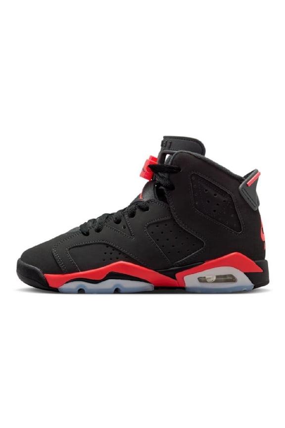 Big Kid's Jordan 6 Retro "Infrared Salesman" Black/Lt Crimson (IQ1275 001) - 5