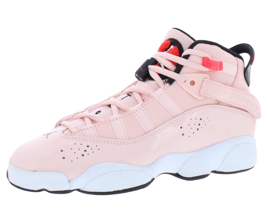 Nike Jordan 6 Rings GS Girls Shoes Size 7, Color: Atmosphere/Infrared/Black