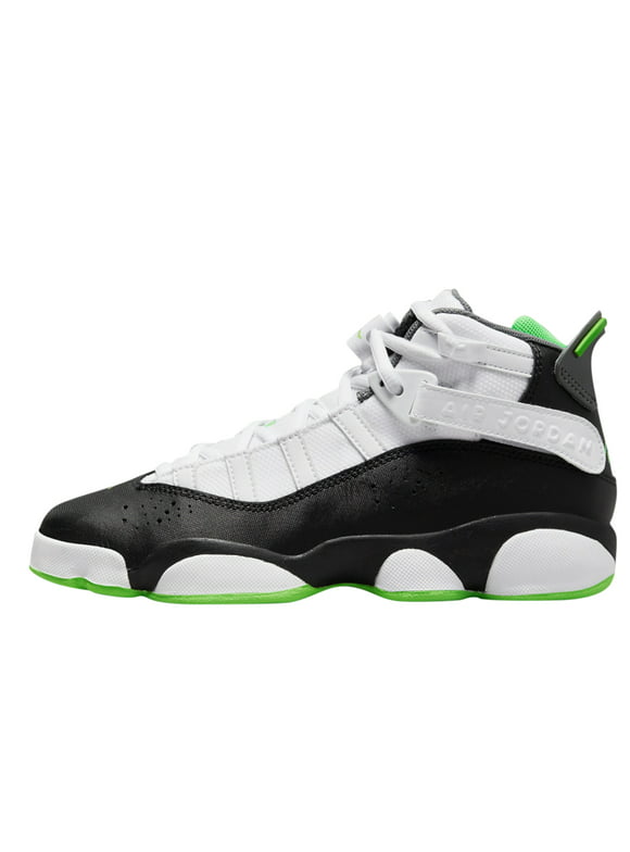 Big Kid's Jordan 6 Rings White/Green Strike-Black (323419 130) - 4.5