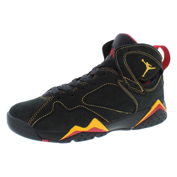 Nike Air Jordan 7 Retro GS Boys Shoes Size 3.5, Color: Black/Citrus/Varsity Red