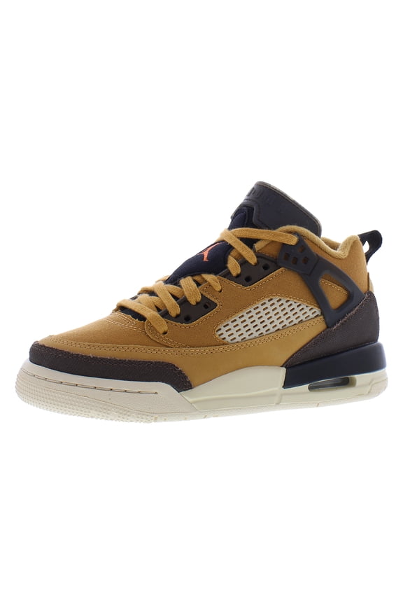 Jordan Spizike Low GS Boys Shoes Size 5, Color: Flax/Baroque Brown/Black