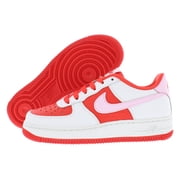 Nike Air Force 1 Leather GS Girls Shoes Size 6, Color Summit White/Pink Foam