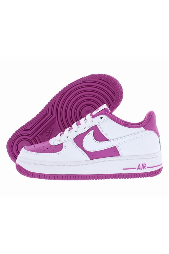 Air Force 1 BG GS Girls Shoes Size 6, Color: White/Hot Fuschia