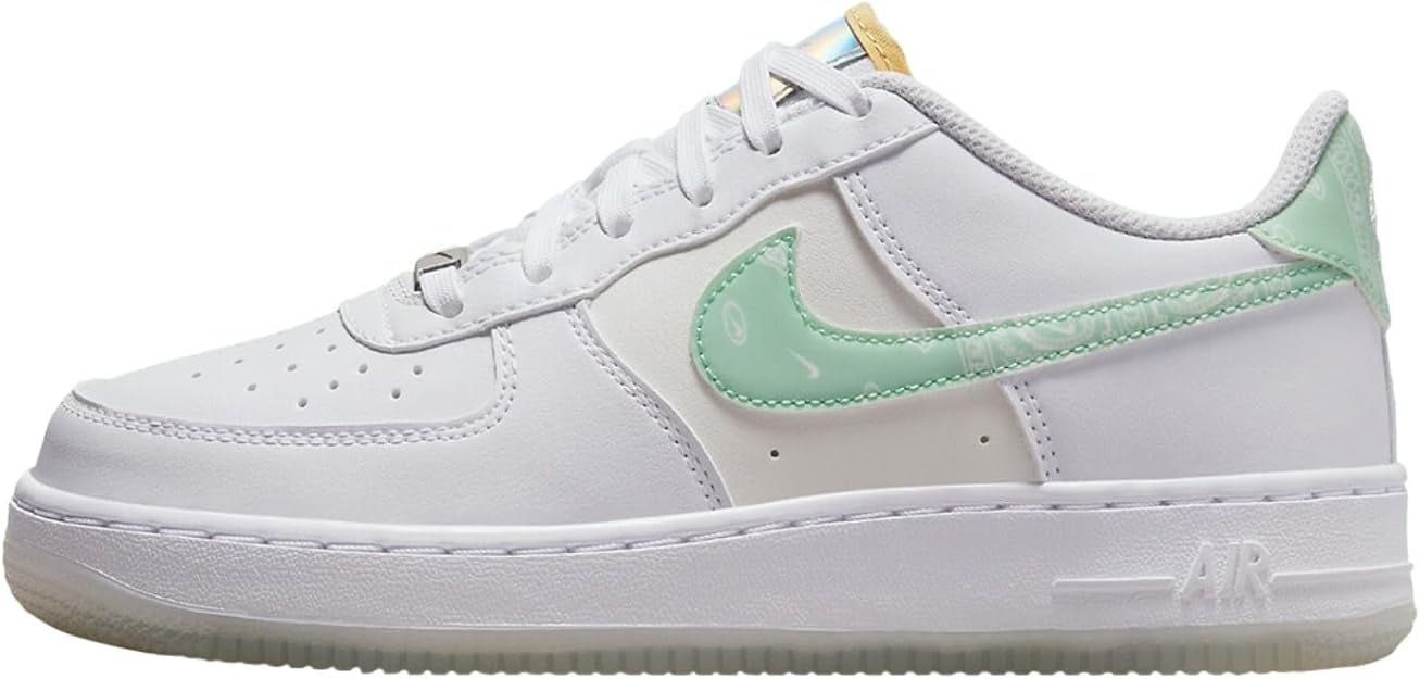 Big Kid's Nike Air Force 1 LV8 White/Mint Foam White-Phantom (FJ7706 131) - 5