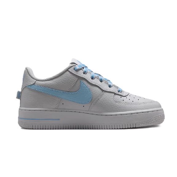 Big Kid's Nike Air Force 1 Low Js Wolf Grey/Work Blue (IR0270 004) - 4