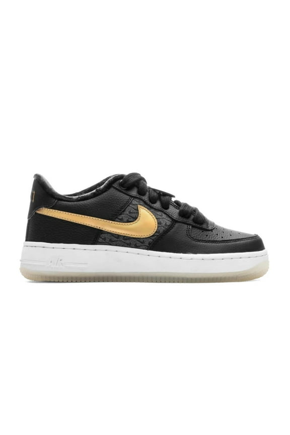 Big Kid's Nike Air Force 1 Low LV8 BG Blk/Metallic Gold-Wht (FN6977 010) - 6