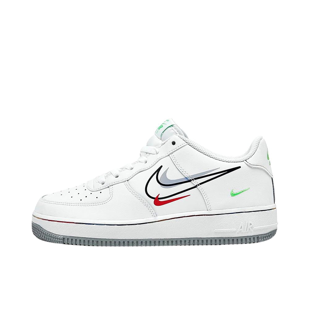 Nike Air Force 1 Lv8 1 Big Kid's Shoes In White/ Green/ Aqua