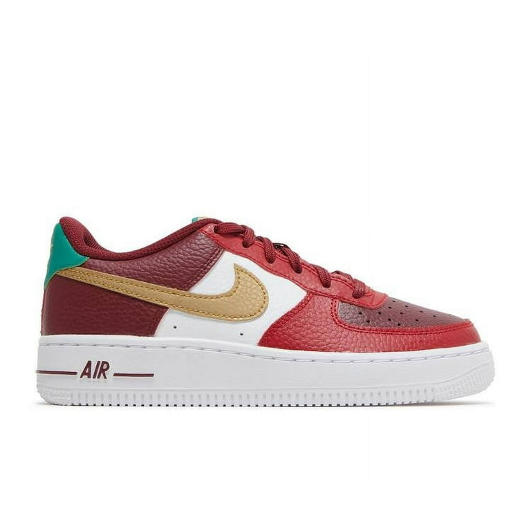 Big Kid s Nike Air Force 1 Team Red Metallic Gold Gym Red DQ4709 600 4 Walmart