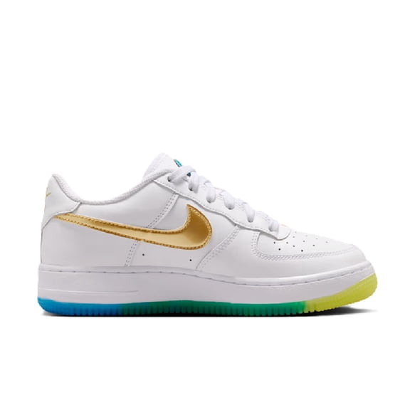 Big Kid's Nike Air Force 1 WC White/Metallic Gold-Soar (IR3538 100) - 4