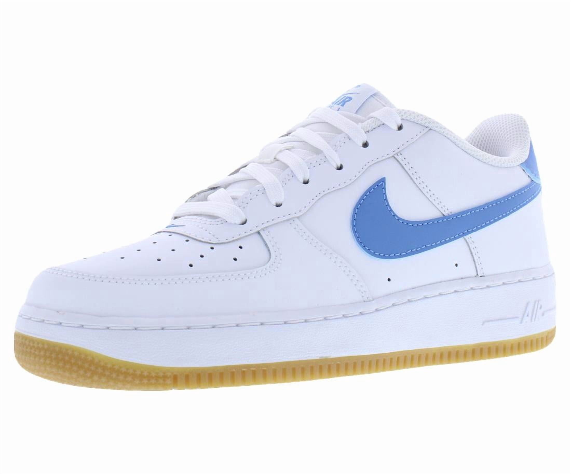 Nike Air Force 1 Leather GS Boys Shoes Size 7, Color: White/Blue Beyond