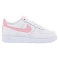 thumbnail image 1 of Nike Air Force 1 Leather GS Girls Shoes Size 7, Color: White/Medium Soft Pink/White, 1 of 3