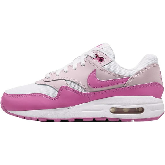 Big Kid's Nike Air Max 1 White/Playful Pink-Pink Foam (FZ3559 100) - 4