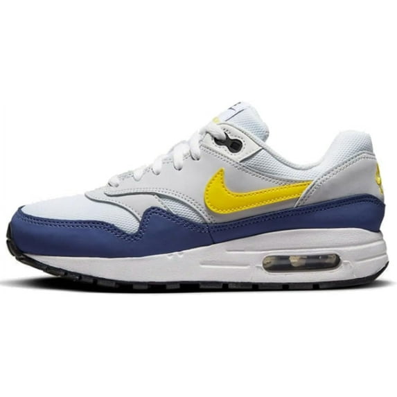 Big Kid's Nike Air Max 1 White/Tour Yellow-Blue Recall (DZ3307 107) - 6