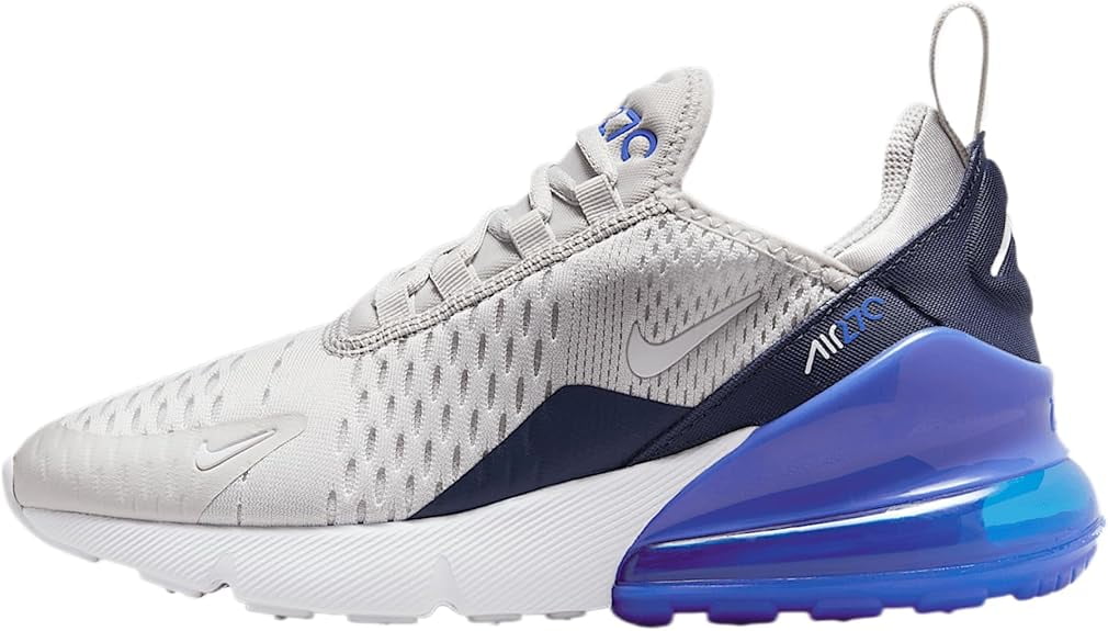 Big Kid's Nike Air Max 270 Vast Grey/White-Hyper Royal (943345 041